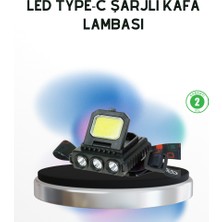 Zero Land Lvsqvr Şarjlı LED Kafa Lambası 800 Lumen Cob Xpe Ayarlanabilir Başlıklı