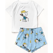 Silona Homewear Zezex Snoopy Süpersoft Şort Takımı