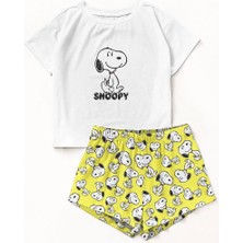 Silona Homewear Zezex Snoopy 4 Süpersoft Şort Takımı