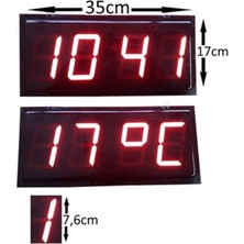 SANEC Dijital Saat Derece 17X35 Cm(Havuz,hamam,sauna Gibi Nemli Ortamlara Uygun)