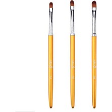 Ellea Nail 3'lü Protez Tırnak Jel Fırça Seti