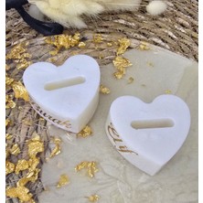 Frisson Isminize Özel  Kalpli Yüzük Yükseltici Yüzüklük Alyans Yükseltici Söz-Nişan Tepsisi Aksesuarı 2 Adet