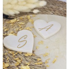 Frisson Isminize Özel Kalpli Yüzük Yükseltici, Yüzüklük, Söz-Nişan Tepsisi Aksesuarı 2 Adet