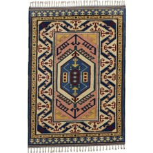 Kilim Antik El Dokuma Oygulu Izmir Antik Yörük Yün Halı 0774 - Yeni - Çok Renkli