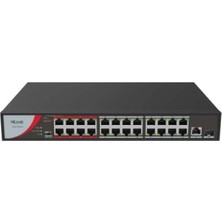 Hilook NS-0326P-320(B) 24 Portlu 10-100 Fast Ethernet Switch Hub - 24 Port Poe 230W