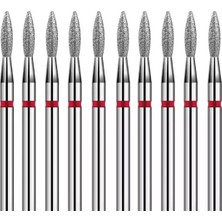 Ellea Nail 10LU Ateş Kırmızı Elmas Freze Uç