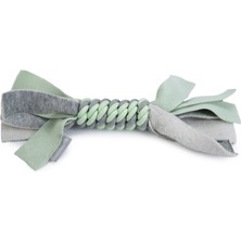 Lvsqvr Beeztees Yavru Köpek Oyuncağı, Ip ve Peluş, Yeşil/gri, 25X4X4CM