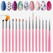 Ellea Nail Nail Art 15'li Tırnak Süsleme Fırça Seti