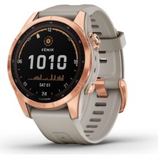 Garmin Fenix 7s Solar, Solar Şarj Özelliğine Sahip Daha Küçük Boyutlu Macera Akıllı Saati, Gps'li Sağlam Dış Mekan Saati, Dokunmatik Ekran, Pembe Altın Rengi...