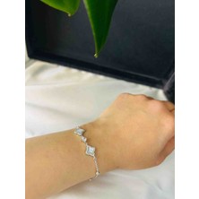 Lumiera Silver 925 Ayar Gümüş Kadın Künye / Bilekliği - Silver Renk Şans Detaylı