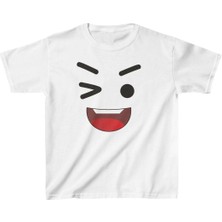 Velmora Fashion Unisex Çocuk Baskılı T-Shirt - Beyaz