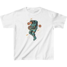 Velmora Fashion Unisex Çocuk Baskılı T-Shirt - Beyaz