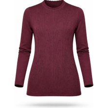 Mutlu City Kadın Yüksek Kalite Soğuk Iplik Triko Örgü Anne Kazak Bluz 3056