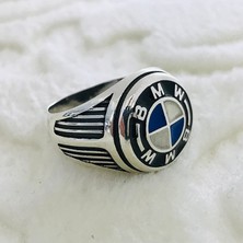Canka BMW Logolu 925 Ayar Gümüş Erkek Yüzük
