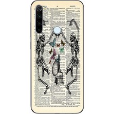 Manitoba Xiaomi Redmi Note 8 Uyumlu Baskılı Yumuşak Silikon Şeffaf Telefon Kılıfı