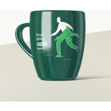 Yeşilay Gerçek Yükseliş Seninle Başlar Mottolu Yeşil Seramik Kupa