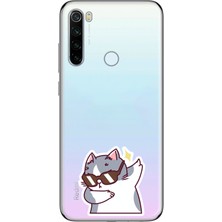 Manitoba Xiaomi Redmi Note 8 Uyumlu Baskılı Yumuşak Silikon Şeffaf Telefon Kılıfı