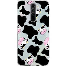 Manitoba Xiaomi Redmi Note 8 Pro Uyumlu Baskılı Yumuşak Silikon Şeffaf Telefon Kılıfı