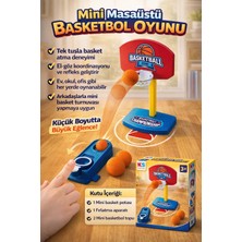 TE Dükkan Mini Masaüstü Basketbol Oyunu – Tek Tuşlu Fırlatma, 2 Toplu, Eğitici & Eğlenceli