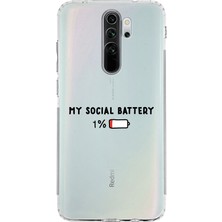 Manitoba Xiaomi Redmi Note 8 Pro Uyumlu Baskılı Yumuşak Silikon Şeffaf Telefon Kılıfı