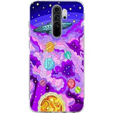 Manitoba Xiaomi Redmi Note 8 Pro Uyumlu Baskılı Yumuşak Silikon Şeffaf Telefon Kılıfı