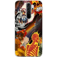 Manitoba Xiaomi Redmi Note 8 Pro Uyumlu Baskılı Yumuşak Silikon Şeffaf Telefon Kılıfı