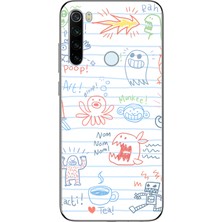 Manitoba Xiaomi Redmi Note 8 Uyumlu Baskılı Yumuşak Silikon Şeffaf Telefon Kılıfı