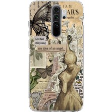 Manitoba Xiaomi Redmi Note 8 Pro Uyumlu Baskılı Yumuşak Silikon Şeffaf Telefon Kılıfı