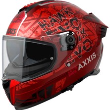 Axxis Motosiklet Kask Hawk Evo Lets Rıde C5 Full Face Güneş Vizörlü Motor Kaskı