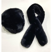 Peluş Kürk Kalpak Şapka Atlı Takımı / 2 Li Set