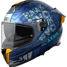 Axxis Motosiklet Kask Hawk Evo Lets Rıde B7 Full Face Güneş Vizörlü Motor Kaskı