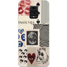 Manitoba Xiaomi Redmi Note 9 Pro Uyumlu Baskılı Yumuşak Silikon Şeffaf Telefon Kılıfı