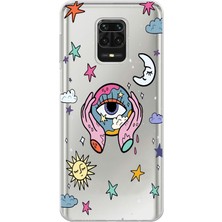 Manitoba Xiaomi Redmi Note 9 Pro Uyumlu Baskılı Yumuşak Silikon Şeffaf Telefon Kılıfı
