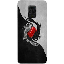 Manitoba Xiaomi Redmi Note 9 Pro Uyumlu Baskılı Yumuşak Silikon Şeffaf Telefon Kılıfı