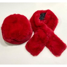 Peluş Kürk Kalpak Şapka Atlı Takımı / 2 Li Set