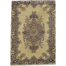 Kilim Antik El Dokuma Pastel Sümerbank Burdur Yün Salon Halısı 0768 - Yeni - Çok Renkli