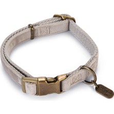 Lvsqvr Beeztees Dbl Köpek Tasması, Kadife, Gri, 26-40CM, 15MM