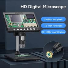  7 ınç hd dijital şarjlı büyüteç mikroskop (hafıza kart girişli - led aydınlatma)