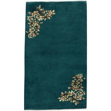 Kilim Antik El Dokuma Burdur Çiçekli 2m2 Yün Halı 0760 - Yeni - Zümrüt Yeşili