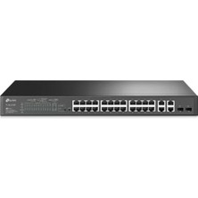 HP Tp-Link TL-SL2428P 24 Port 10-100 Poe Switch 4 Port Sfp Çelik Kasa Rack Mount