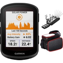 Garmin 010-02695-20 Edge 840 Solar, Kompakt Gps Bisiklet Bilgisayarı, Yalnızca Cihaz | Resmi Abd Ortak Modeli | Deco Gear 16'sı 1 Arada Bisiklet Tamiri Paketi...