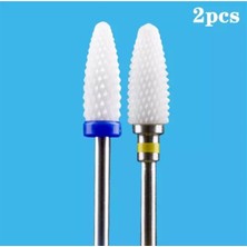 Ellea Nail 2li Seramik Mavi Sarı Freze Uç Seti