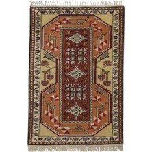 Kilim Antik El Dokuma Bozalan Milas Muğla Yün Halı 0776 - Vintage - Çok Renkli