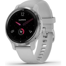Garmin Venu 2s, Gelişmiş Sağlık Izleme ve Fitness Özelliklerine Sahip Küçük Boyutlu Gps Akıllı Saat, Açık Gri Kasalı Gümüş Çerçeve ve Silikon Bant...