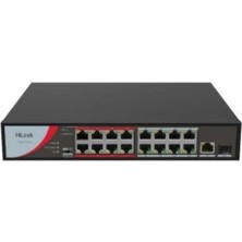 Hilook NS-0318P-130(B) 16XFE+1XGE+1XGE/SFP Yonetilemez 130W Poe Switch