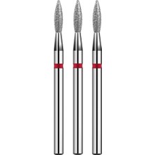 Ellea Nail 3lu Ateş Kırmızı Elmas Freze Uç