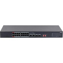 Dahua S3218-16ET-135, 16 Port, Megabit, Poe 135W, 2 Port Gigabit Uplink, 2 Port Gigabit Sfp, Longe R