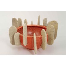 Vitale Seramik Turuncu Işın Meyvelik 28*28*18 cm AK.KD0041