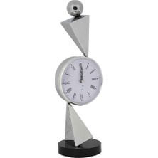 Vitale Night Silver Üçgen Masa Saati 11.5*10*34 cm AK.KU0006