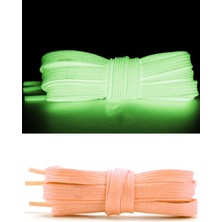 Hapshoe Fosforlu Neon Turuncu 1 cm Kalınlığında 1 Çift Yassı Spor Ayakkabı Bağcığı